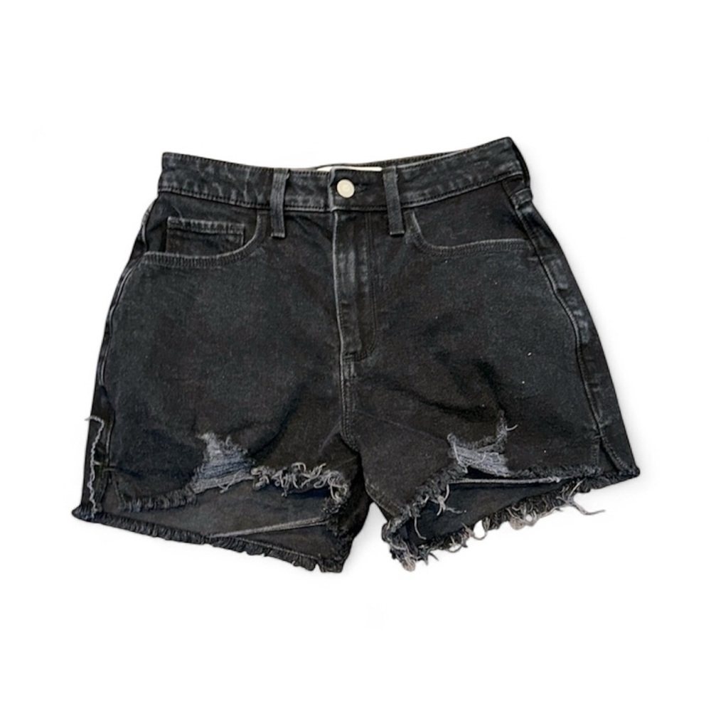 Hollister black curvy ultra high rise Mom shorts size 27